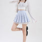 Bow Lace Pleated Mini Skirt (7 Colors)