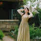 Folklore Faux Two-Piece Corset Dress (Mustard)