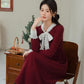 Lace Trim Sweater Midi Dress (2 Colors)