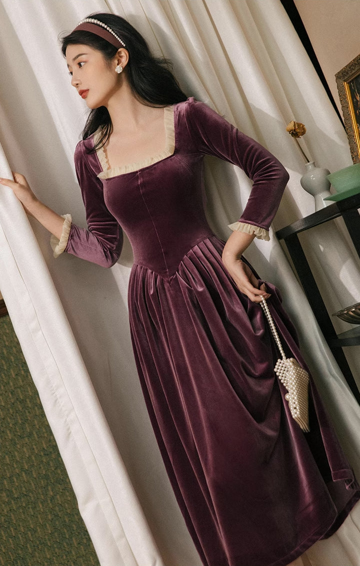 Velvet Princess Midi Dress (2 Colors)