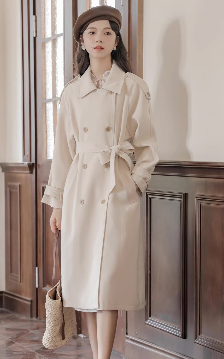 Essential Trench Coat (White)