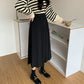 Woven Pleated Midi Skirt (2 Colors)