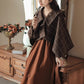 Plaid Capelet (Brown)