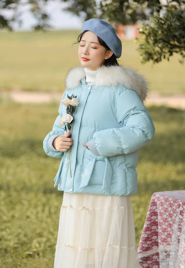 Little Bow Puffer Jacket (5 Colors)