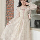 Pinkbells Midi Dress (Cream/Pink)