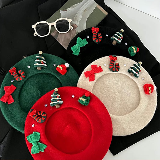 Christmas Charms Beret (4 Colors)