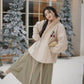 Snowy Wishes Cross Collar Jacket (3 Colors)