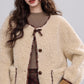 Round Neck Teddy Jacket (Khaki)