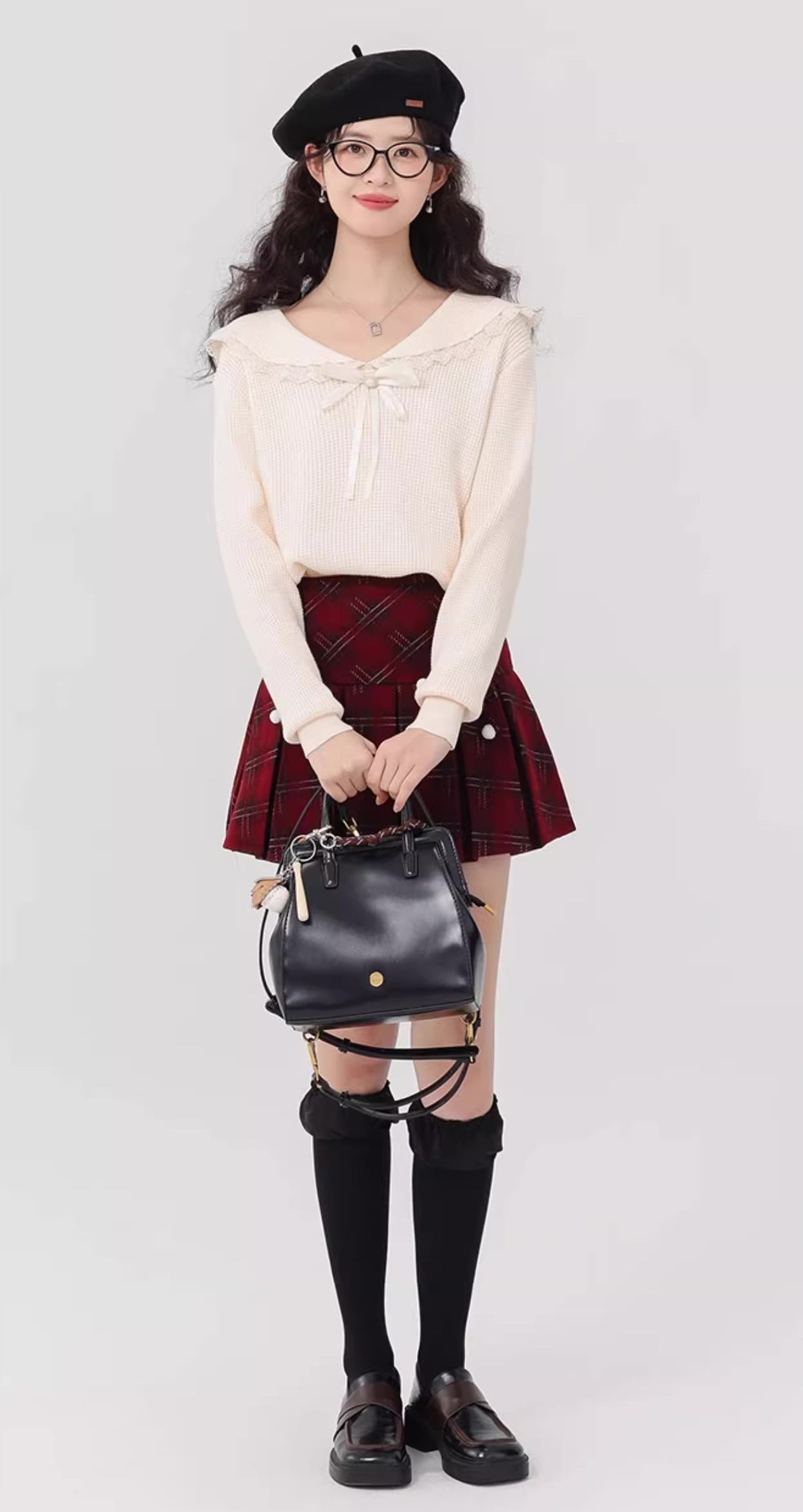 Pom Pom Plaid Mini Skirt (3 Colors)