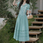 Midsummer Blues Midi Dress (Teal)