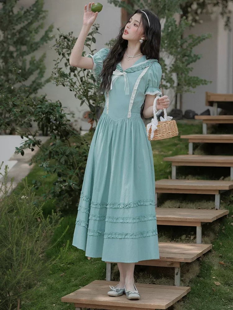 Midsummer Blues Midi Dress (Teal)