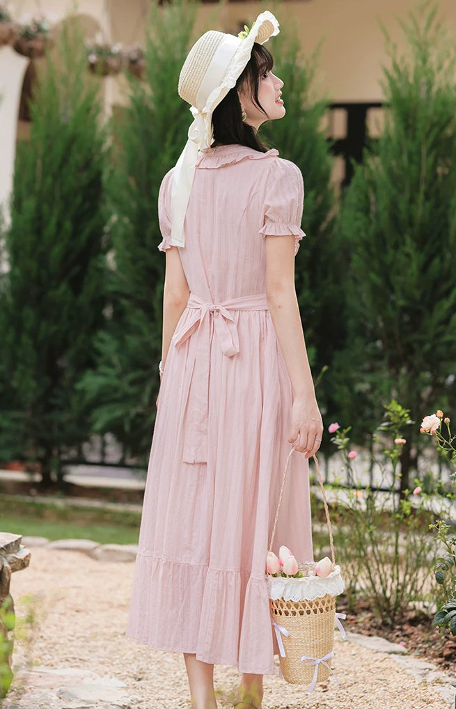 Blossom Tea Midi Dress (Pink)