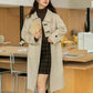 Basic Toggle Button Midi Coat (2 Colors)