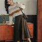 Cinnamon Fair Isle Sweater (Cream)