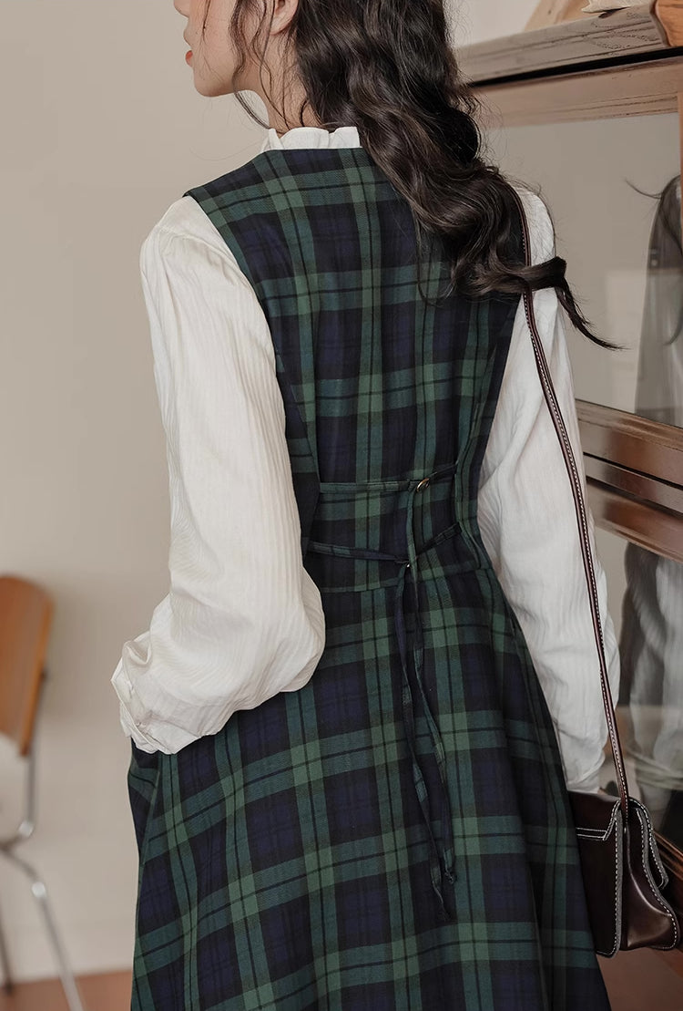 Tartan dress outlet pinafore