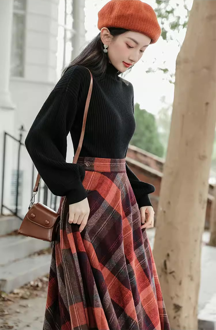 Pumpkin Jack Sweater & Skirt Set (Black/Orange)