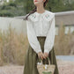 Tulip Collar Blouse (White)