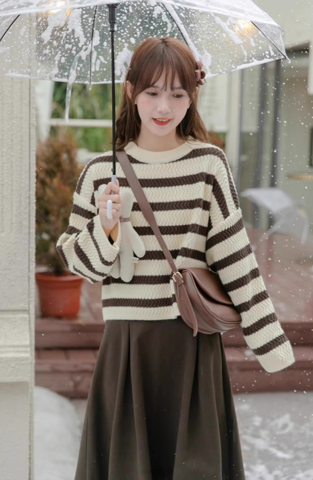 Chevron Ribbed Stripe Sweater (3 Colors)