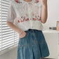 Squirreling Around Embroidered Blouse (2 Colors)