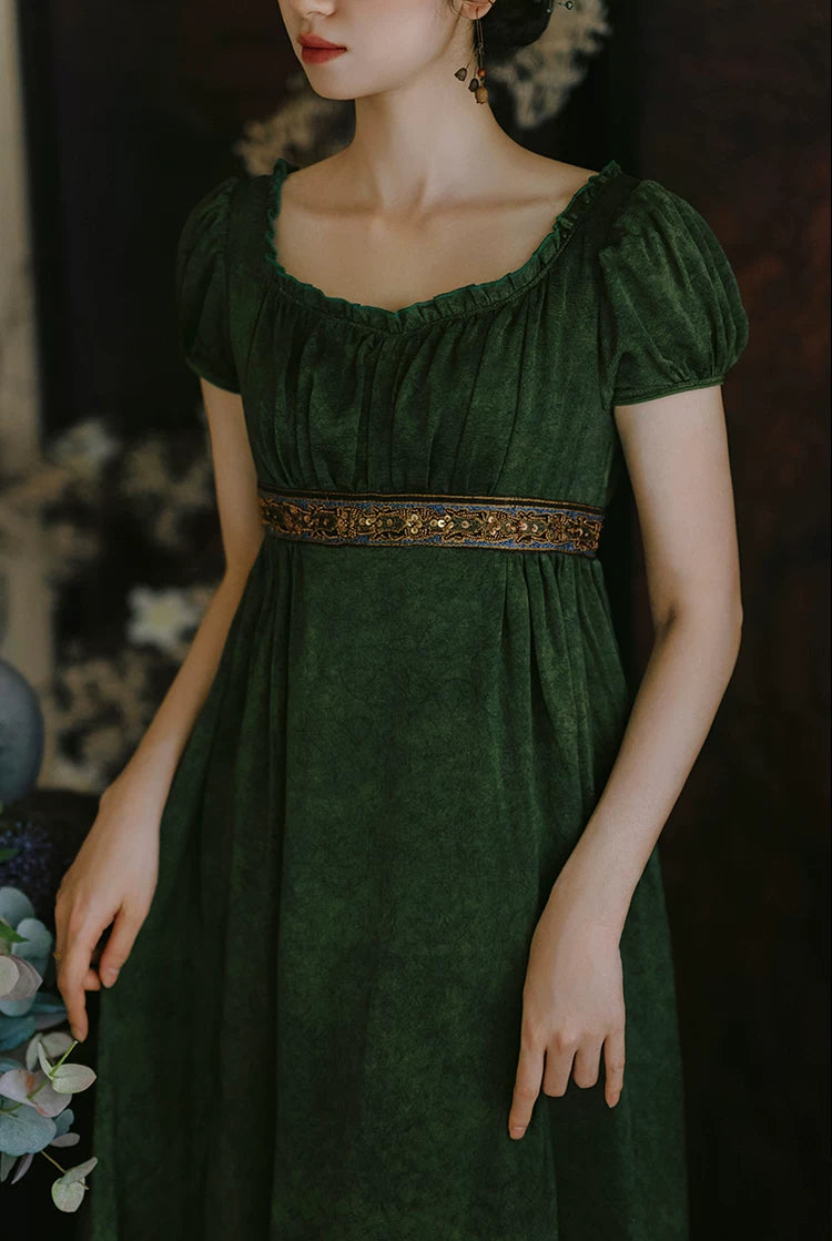 Ivy Regency Maxi Dress (Deep Olive)