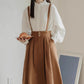 Midi Suspender Skirt (Mustard)