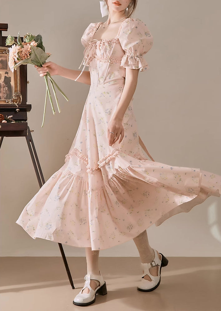 Afternoon Tea Floral Dress (Pink)