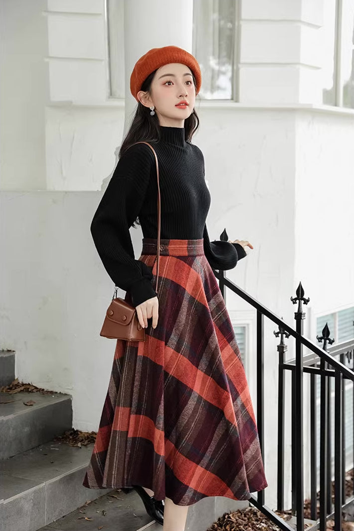 Pumpkin Jack Sweater & Skirt Set (Black/Orange)