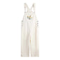 Wildflower Embroidered Overalls (White)