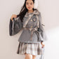 Trumpet Sleeve Short Coat & Skirt (2 Colors)