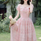 Patchwork Floral Maxi Dress (Pink)