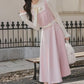 Cotton Candy Capelet & Midi Dress Set (Pink/White)