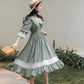 Adventure Peter Pan Collar Dress (Sage)