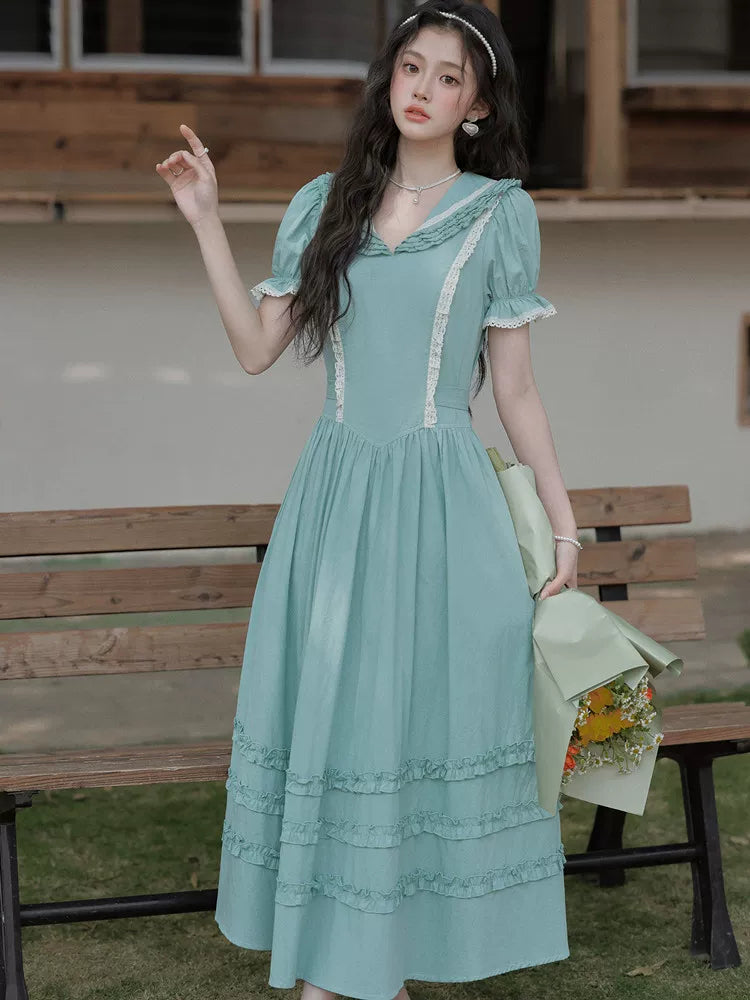 Midsummer Blues Midi Dress (Teal)