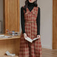 Ginger Plaid Pinafore Midi Dress (2 Colors)