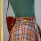 Maple Plaid Midi Circle Skirt (Multicolor)