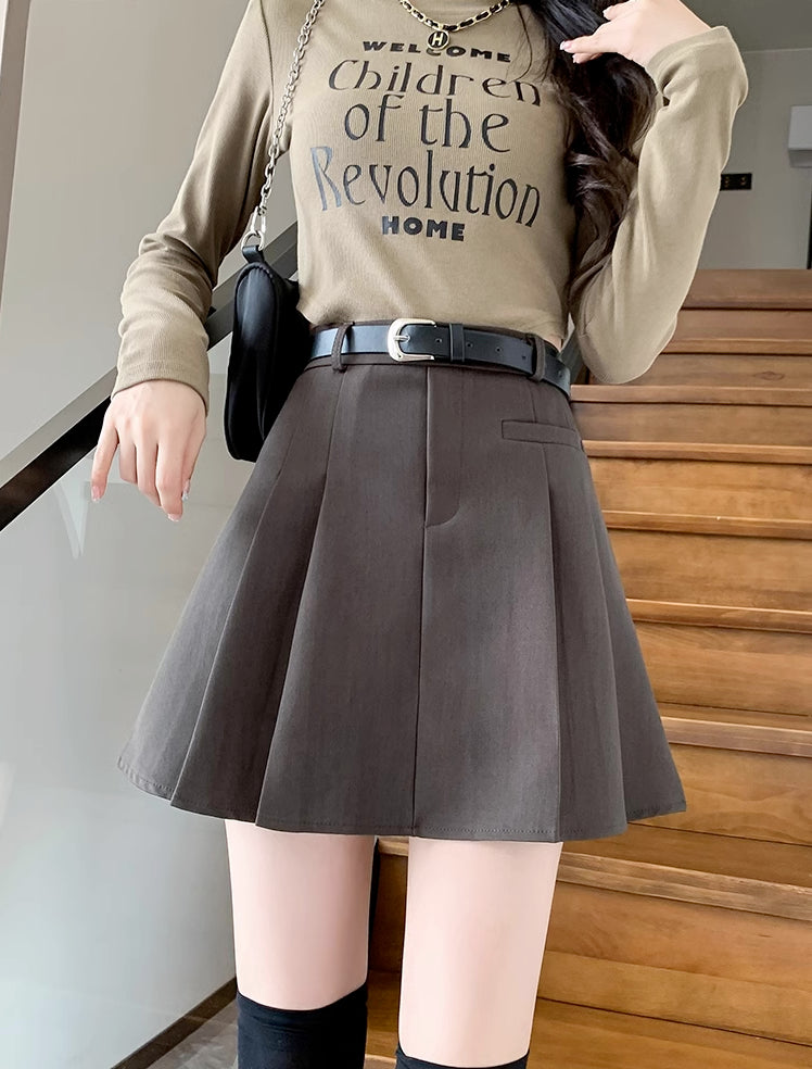 Preppy Pleated Mini Skirt (4 Colors)