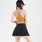 Bow Lace Pleated Mini Skirt (7 Colors)