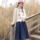 Ditsy Floral Embroidered Round Neck Cardigan (2 Colors)