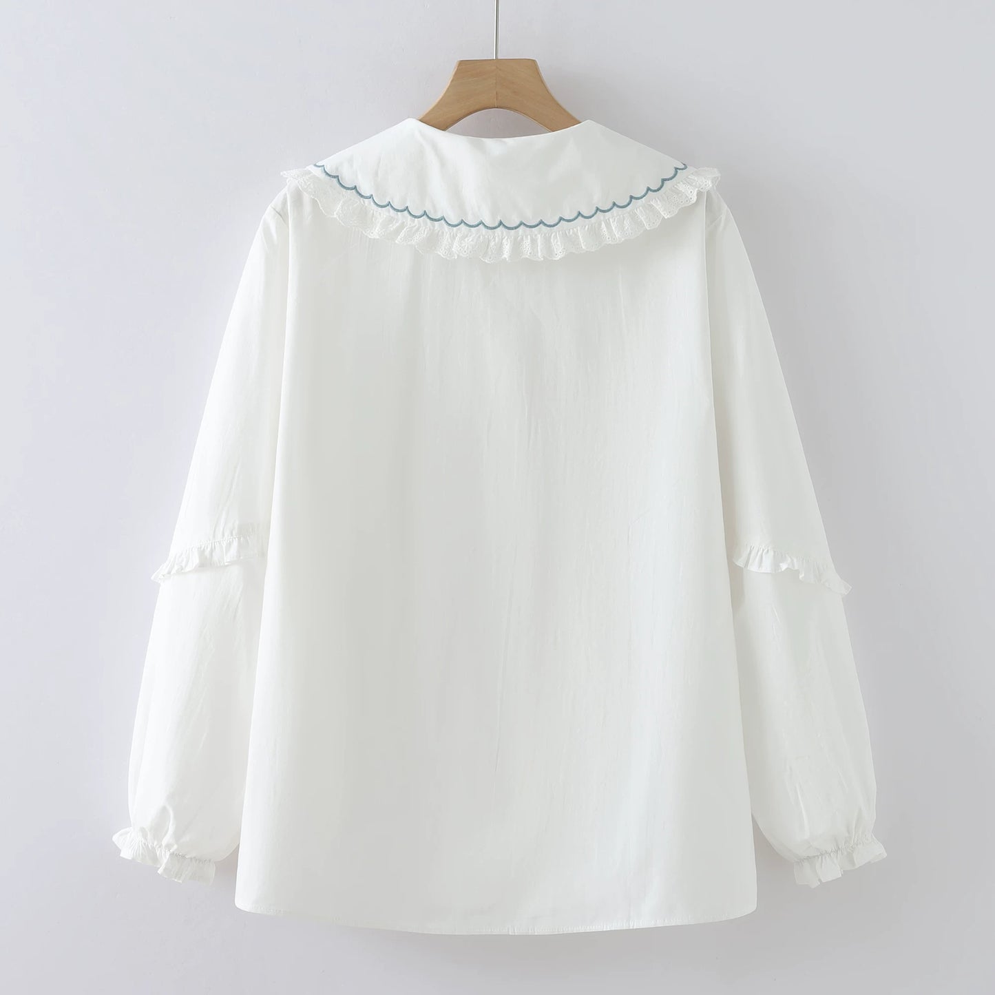 Peek-a-Squirrel Embroidered Blouse (3 Colors)