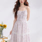 Iris Floral Lace Midi Cami Dress & Cardigan (Purple)