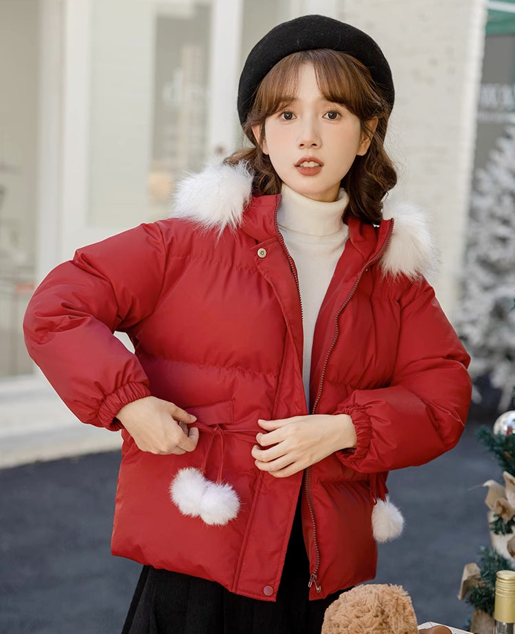 Pom Pom Puffer Jacket (3 Colors)