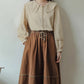 Drawstring Midi Skirt (Brown)