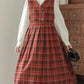 Biscuit Plaid Midi Dress (Red)