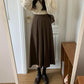 Woven Pleated Midi Skirt (2 Colors)
