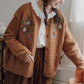 Grandma's Autumn Floral Embroidered Cardigan (2 Colors)