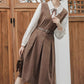 Basic Twofer Pinafore Dress (Brown)