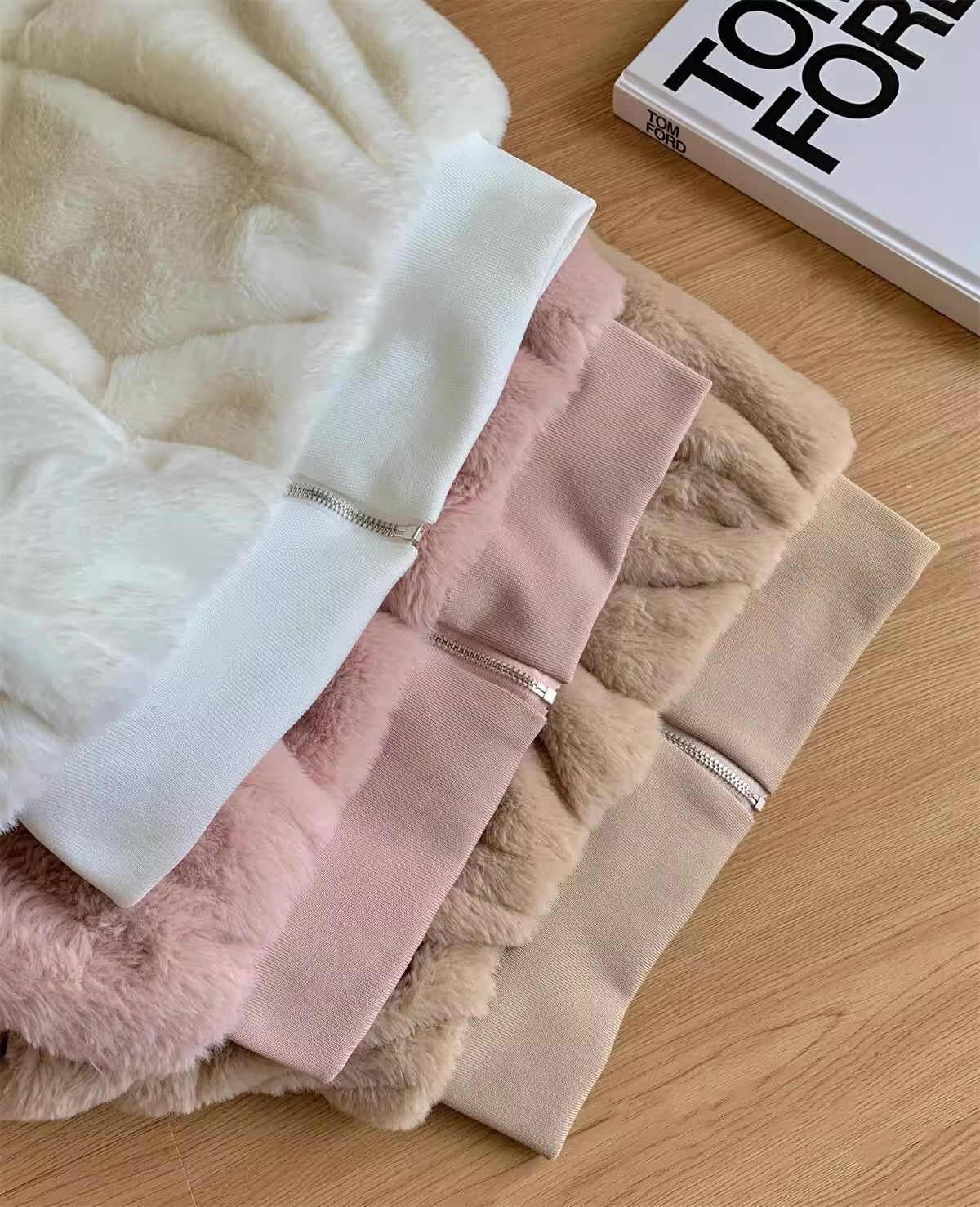 Fuzzy Cropped Hoodie (4 Colors)
