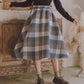 Tartan Plaid Circle Midi Skirt (3 Colors)
