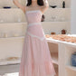 Coco Plaid Midi Cami Dress (Pink)