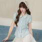 Gingham Fresh Blouse (Mint)
